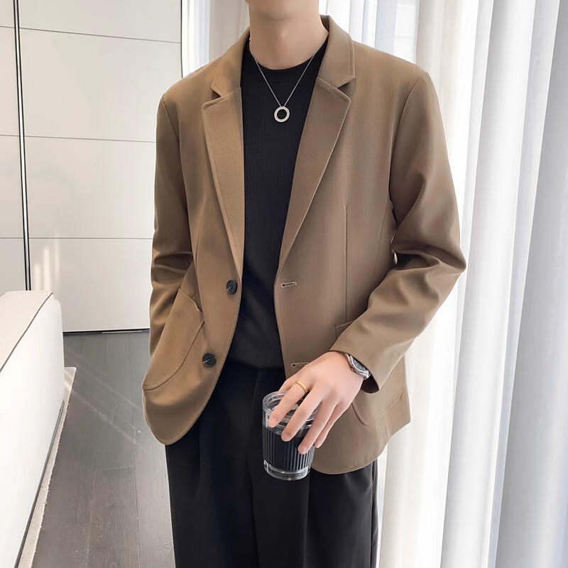 Taobao Explosions Four Seasons Small Suit Jacket Men's Handsome Casual Suit suit Slim Light Mature Style with Trendy Brand