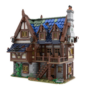 MOC-119495 Модульное здание средневекового таверны и отеля, модель 2989, номер частицы, подарок