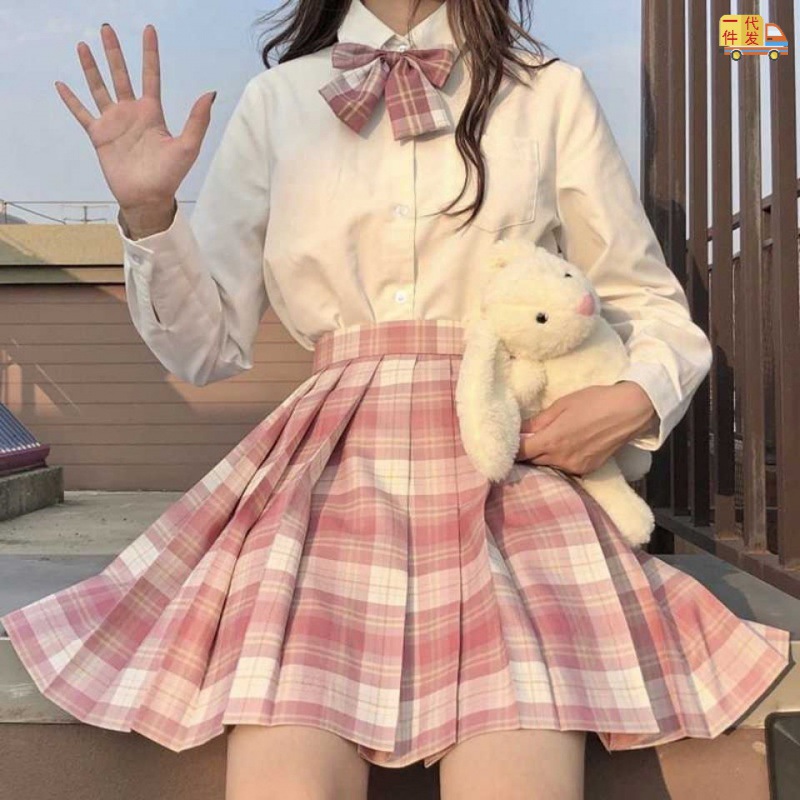 JK uniform suit full set Spring and summer Short sleeved solar system skirt Pleated skirt school uniform student