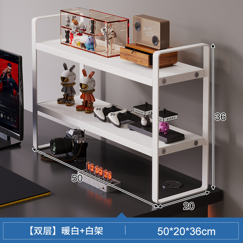 Estantería de escritorio estante de almacenamiento Mesa estante de almacenamiento en el hogar escritorio del estudiante pequeño estante de múltiples capas simple estante del gabinete