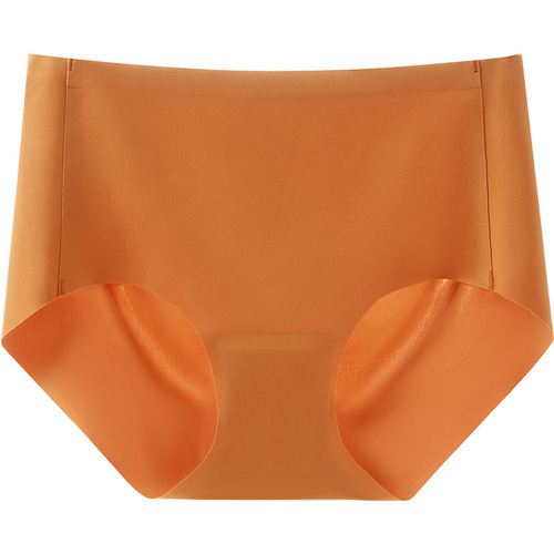 3D Hip-lifting Quick-drying Seamless Ice Silk Underwear Women's Mid-waist One-piece Seamless 100% Cotton Crotch Antibacterial Underwear Wholesale
