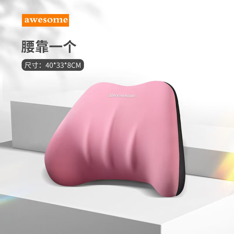 Car Headrest Lumbar Pillow Cushion Car Driving Backrest Car Waist Support Lumbar Neck Pillow Waist Support Pillow