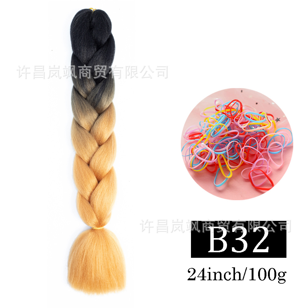 Peluca de trenza grande africana, color, trenza sucia, cuerda para el cabello, degradado, fibra química, trenza grande, reggae, hip-hop, trenza sucia, trenza