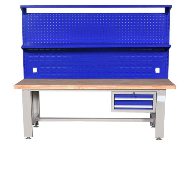 实木工台重型车间工作台操作台维修工作桌钳工台防静电挂板工作台