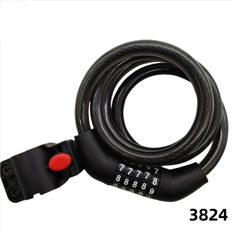 Cerradura de bicicleta cerradura de contraseña antirrobo bicicleta de montaña cerradura de coche portátil batería cerradura de coche eléctrico contraseña de cinco dígitos