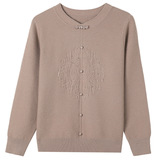 秋冬新款中老年女装风针织衫长袖秋季妈妈毛衣大码宽松打底衫，女装针织衫/毛衣，妃慕昵服饰