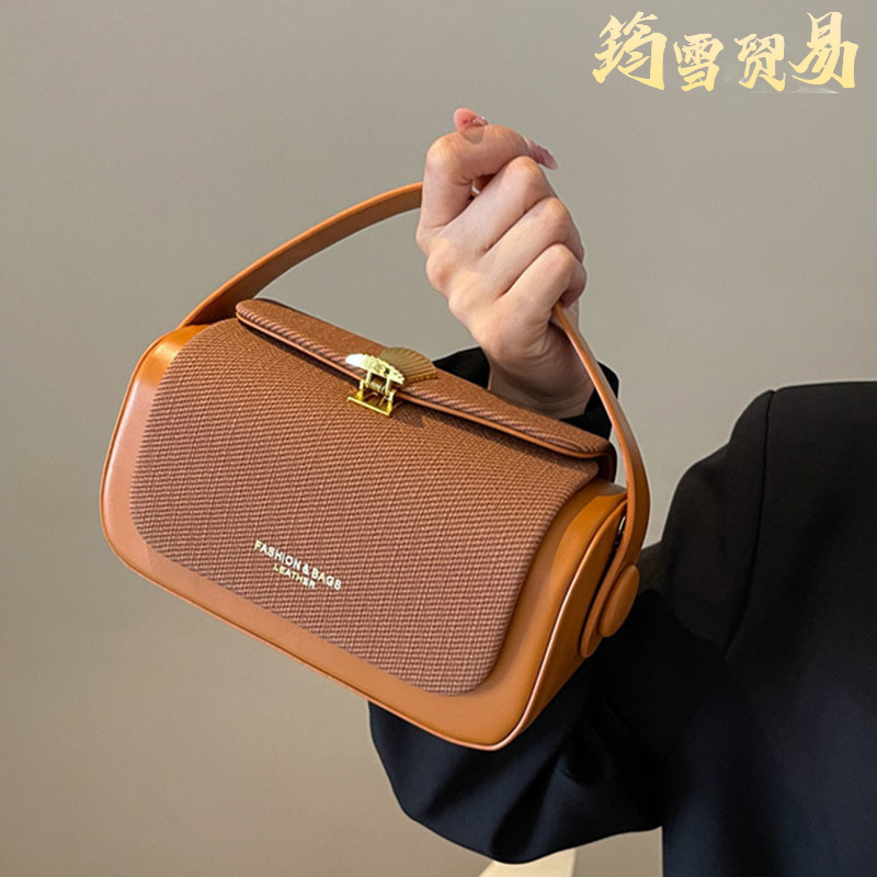 Bolso de mano de moda para mujer Bolso cuadrado pequeño de todo fósforo de moda coreana 2024 Bolso de mensajero casual de sentido simple y avanzado de nicho