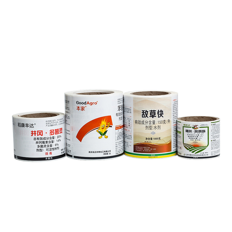 Papel de etiqueta de rollo personalizado de Sakura Papel recubierto Pegatina de sellado Papel sintético Pegatina de etiqueta de película de perlas láser