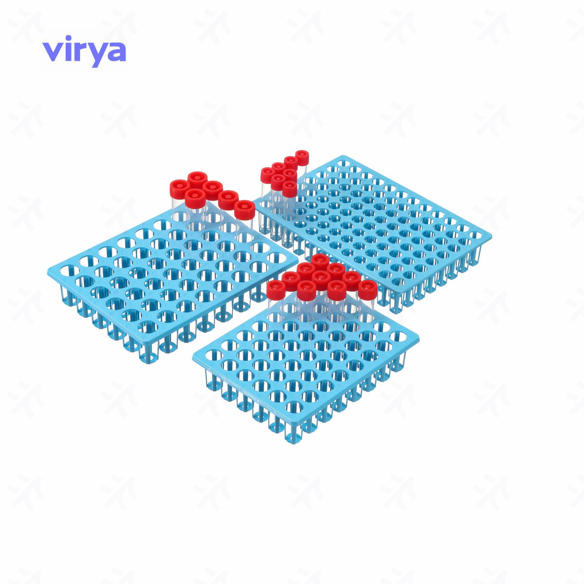 Virya病毒样品管架PP材质96孔核酸采样管放5ml 10ml 孔径19mm