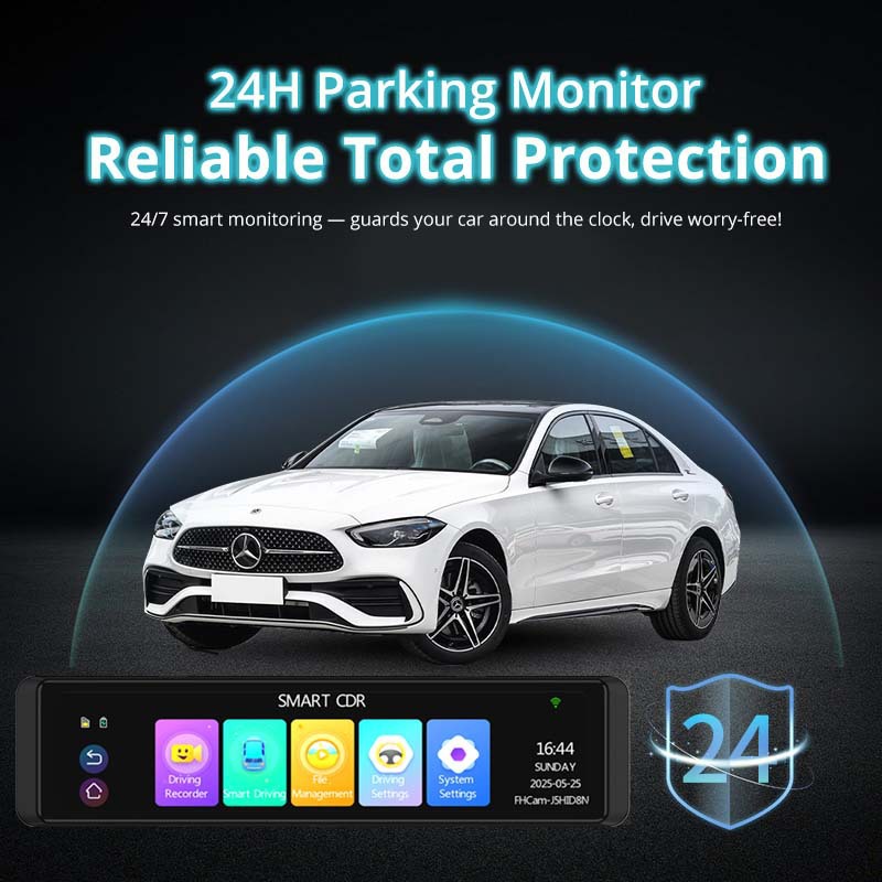 Cross-Border 12-Inch 4K Streaming Media Driving Recorder with 4-Channel Blind Spot Adas Assistance and Bsd Parking Monitoring Recorder