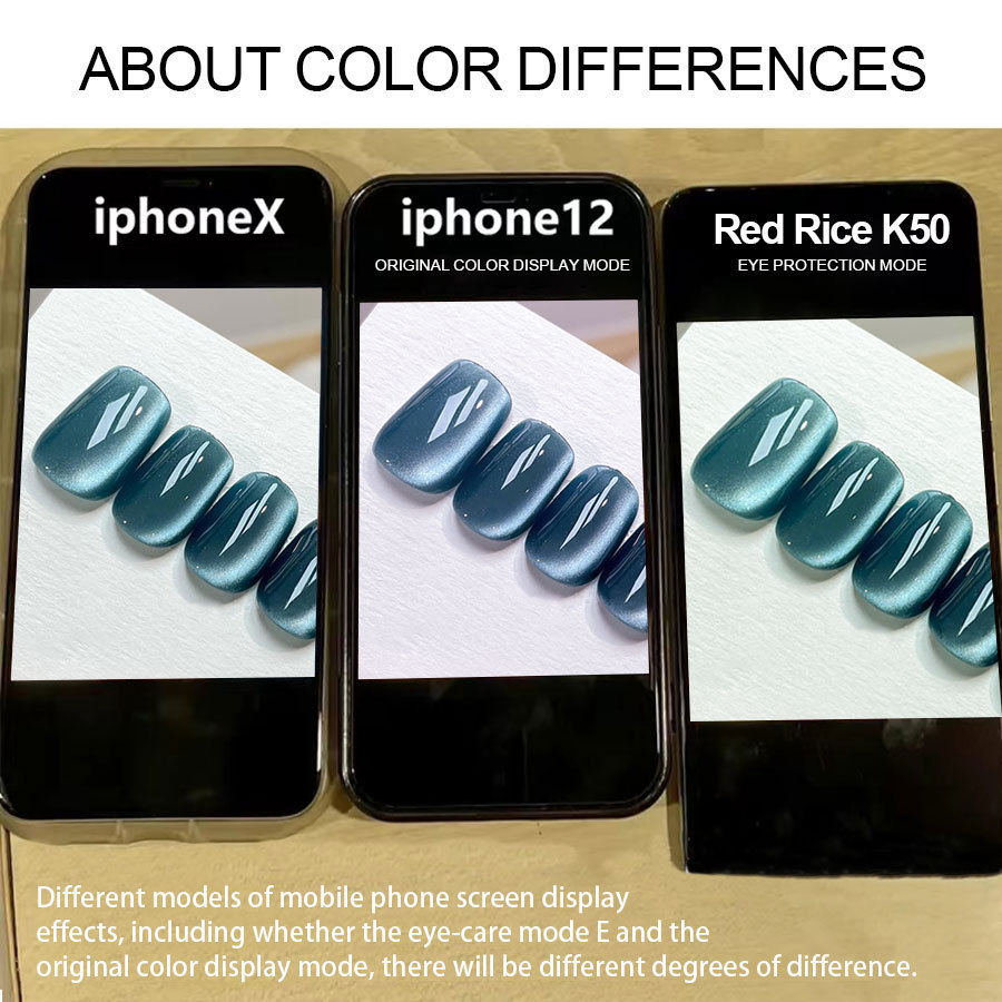 2023 new online celebrity bright ocean blue treasure flashing cat eye gel flashing reflective popular color white small set manicure DI