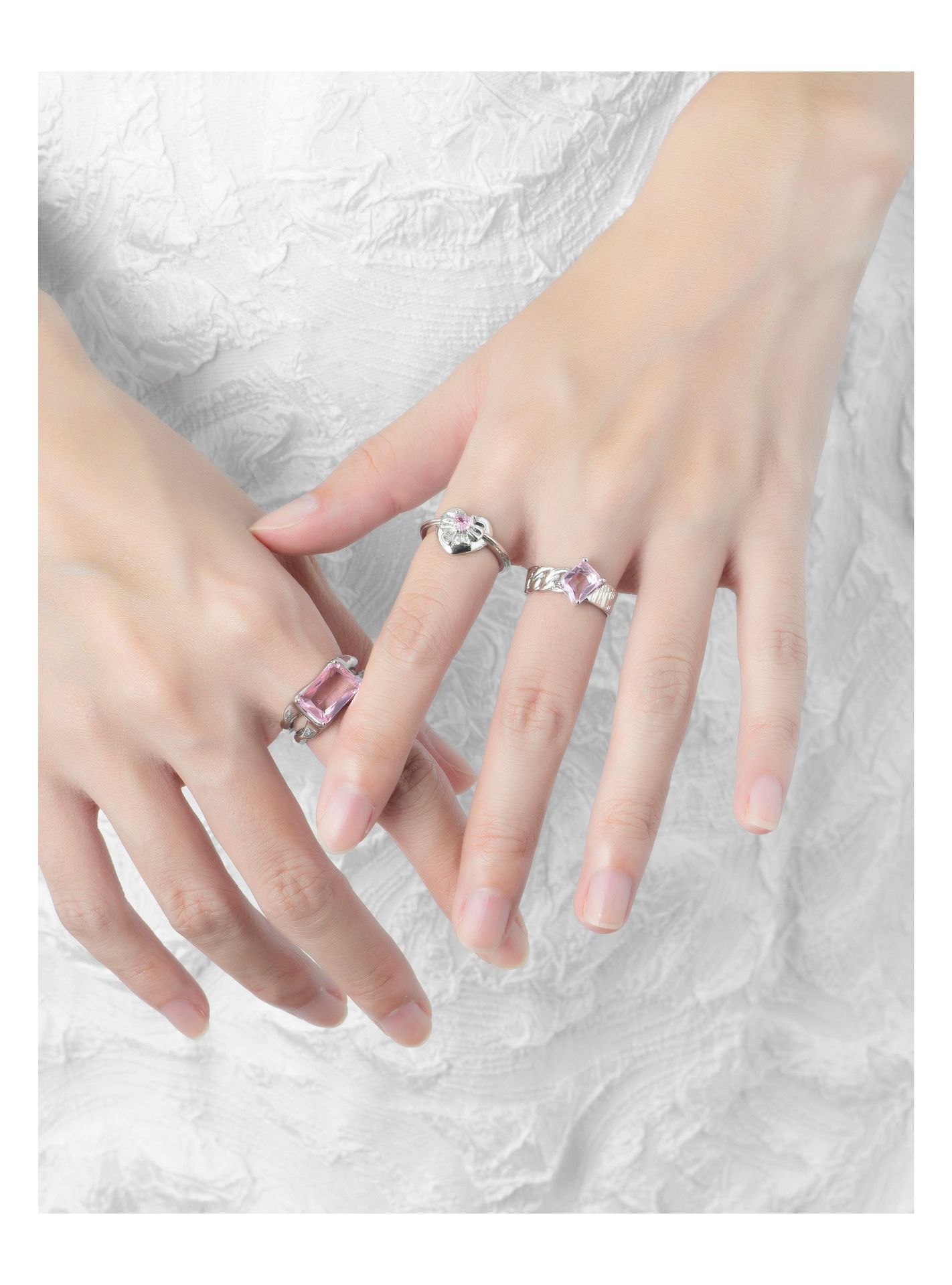 Glam Geometric Copper Plating Zircon Open Ring