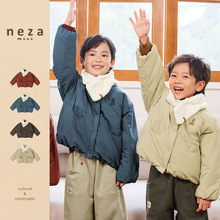 neza【象棋游戏】儿童棉服冬季外套女童保暖棉衣男宝棉服夹克棉袄