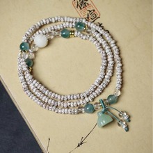 海南干磨星月菩提子迷你药片小星月3x5 莲花莲蓬玉石配饰女款手链