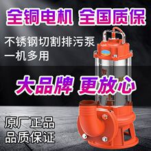 人民304不锈钢切割式泥浆吸泥全铜强力吸粪泵380v三相污水垒德株