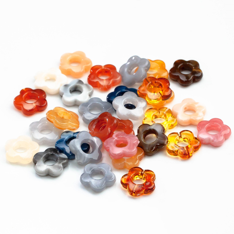 50 PCS/Package 14*14mm Hole 1~1.9mm Acrylic Flower DIY Jewelry Accessories Beads display picture 4