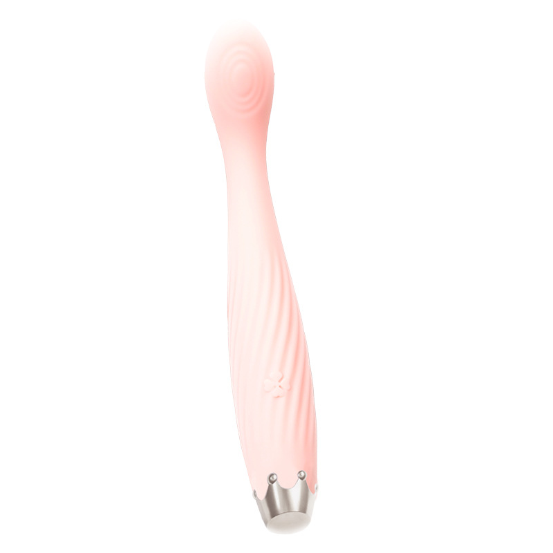 Clover-Tip G-Spot Vibrator, Silicone Body, Pink, Internal Stimulator — detail image 17