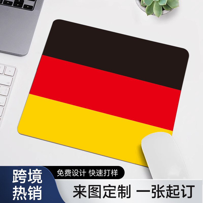外贸热销各国国旗鼠标垫防滑超大耐脏办公室礼品定制logo鼠标桌垫