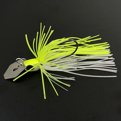 Spinning Shiner Lure Anti-entanglement Compound Flash Blade with Cheek Lure Lead Head Hook Silicone Wire, New 8.5g Waterproof Plate Cheek Lure