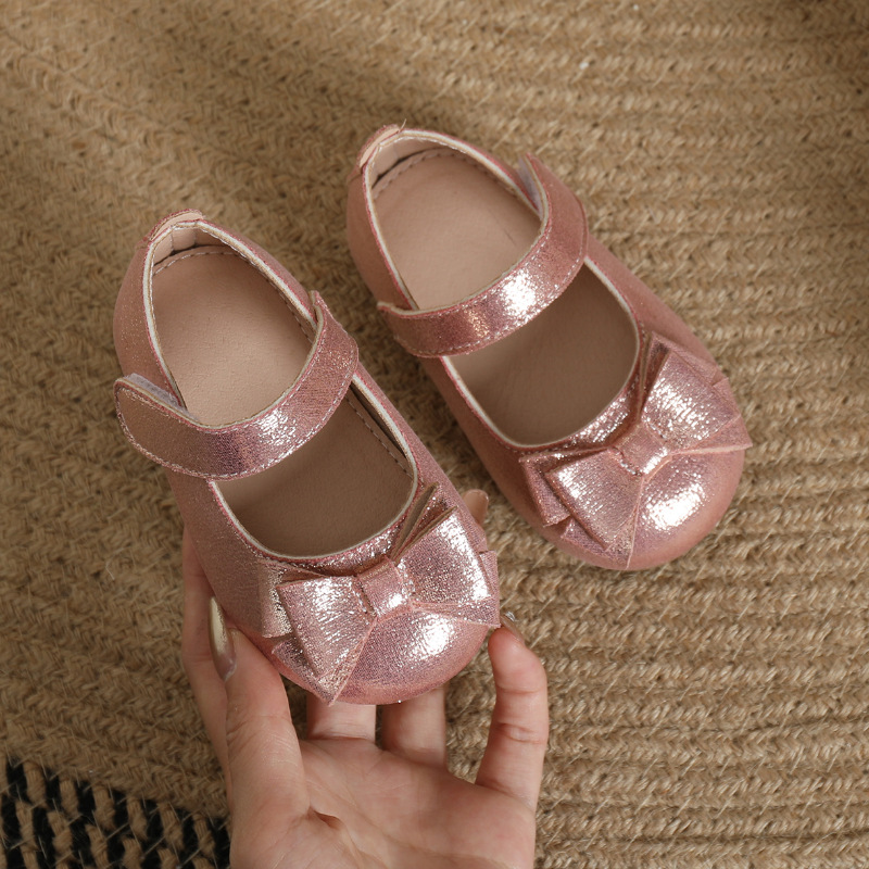 Girl's Basic Solid Color Bowknot Round Toe Flats display picture 3