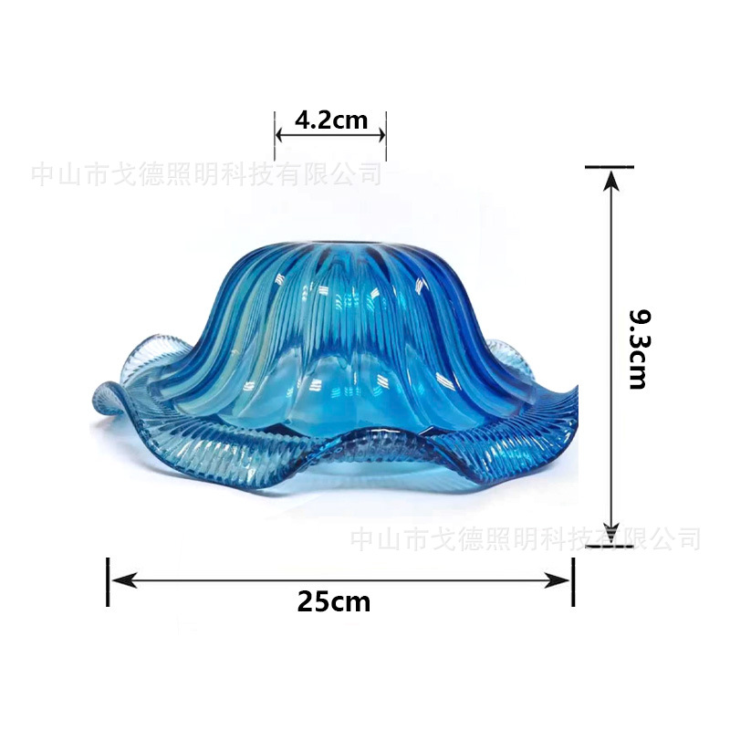 파란색 연잎 갓