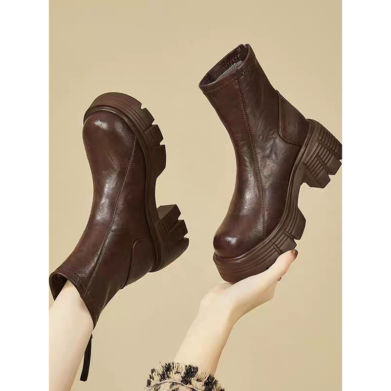 Special Offer Genuine Leather Thick-Soled British Style Martin Boots for Women 2025 New Fashion Versatile Chelsea Short Boots for Women Special Offer Genuine Leather Thick-Soled British Style Martin Boots for Women 2025 New Fashion Versatile Chelsea Short Boots for Women