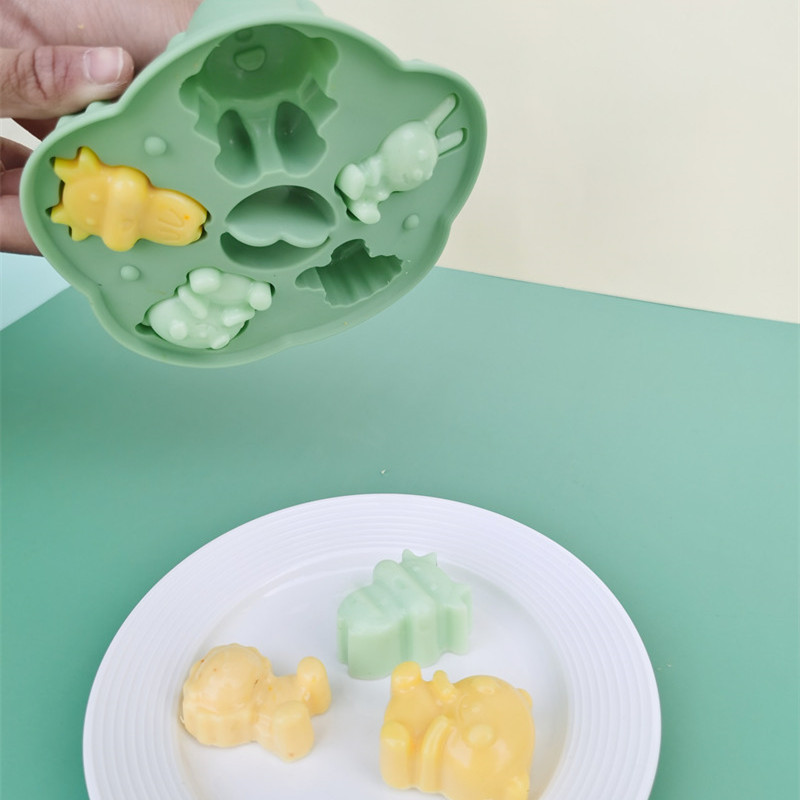 Factory in stock silicone cake mold steamed rice cake mold cartoon hair cake mold steamed stick baby food supplement mold
