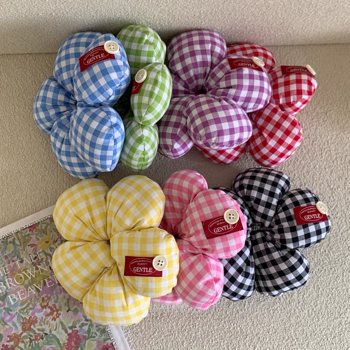 Corrugado de dopamina, lazo para el cabello del intestino grueso, sentido avanzado, flor, cuerda para el cabello, lazo para el cabello, nuevo tocado para niñas y niños