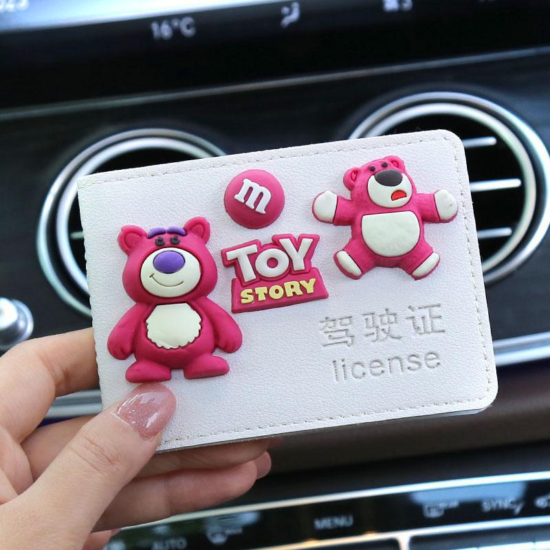 Licencia de conducir de automóvil de alta calidad, funda para tarjeta, funda de cuero, licencia de conducir femenina, personalidad creativa, funda protectora para licencia de conducir, bolsa de seis posiciones para tarjetas