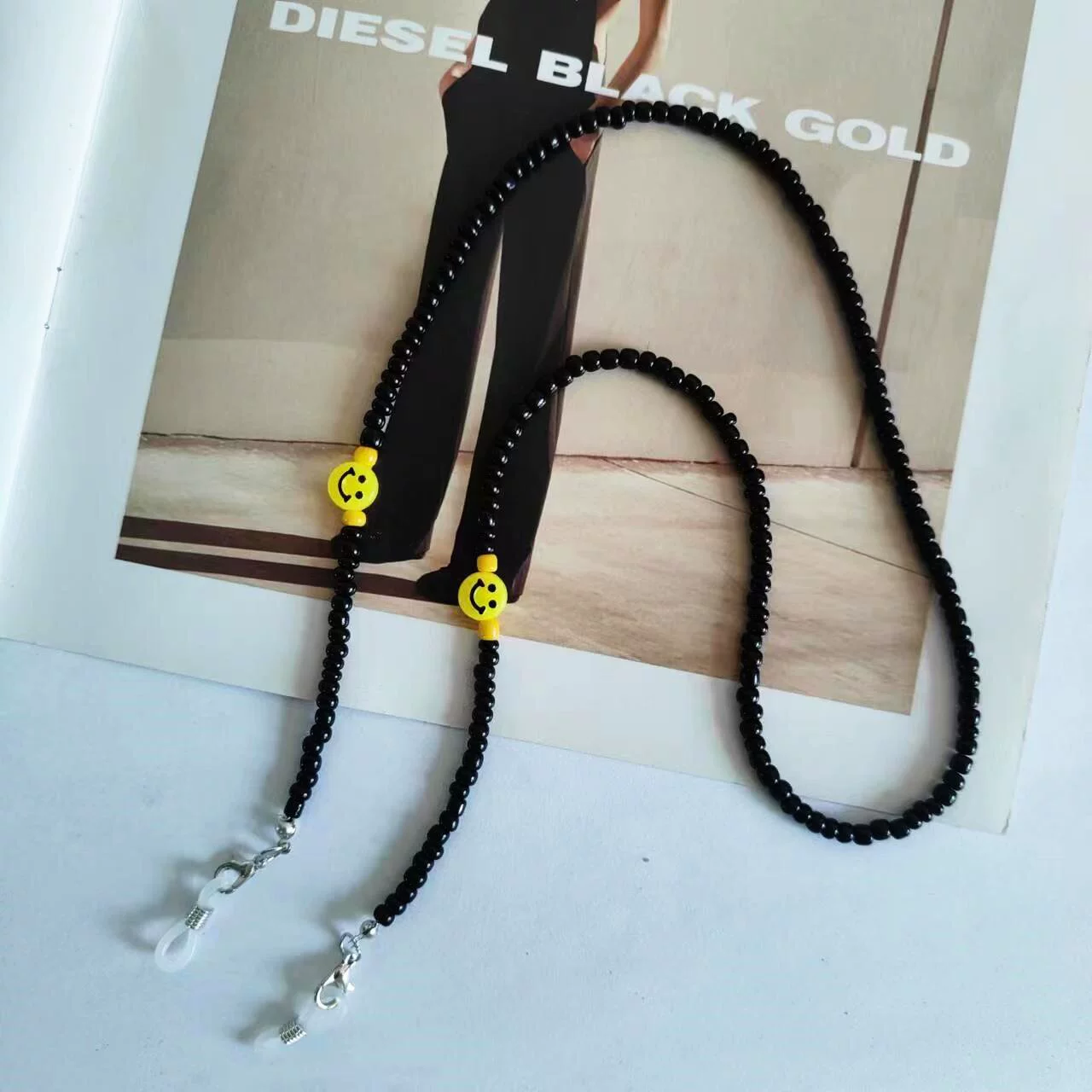 2024 новый смайлик блестящий стеклянный рисовой бус с бисером