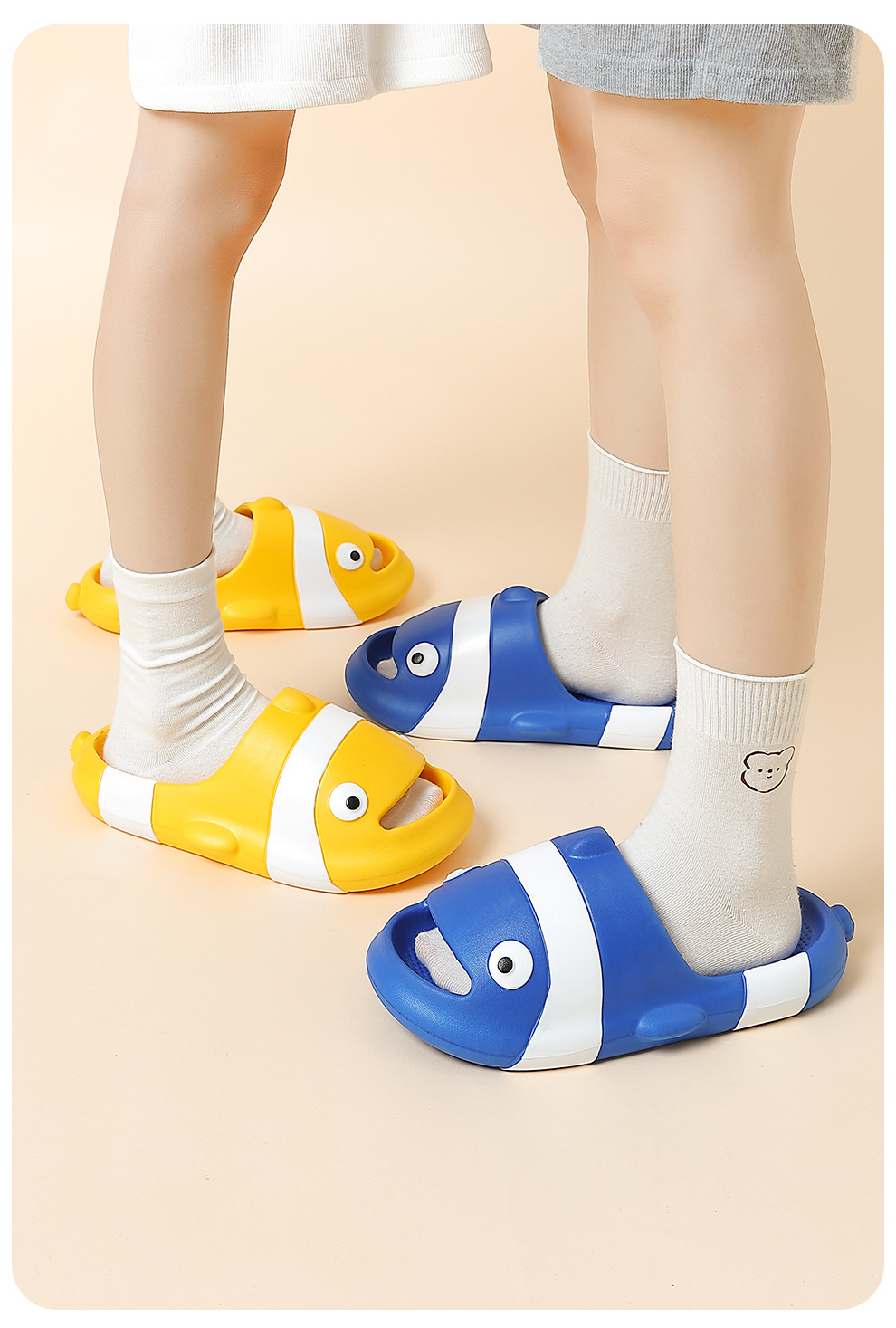 Unisex Cute Simple Style Animal Clownfish Solid Color Round Toe Slides Slippers display picture 1