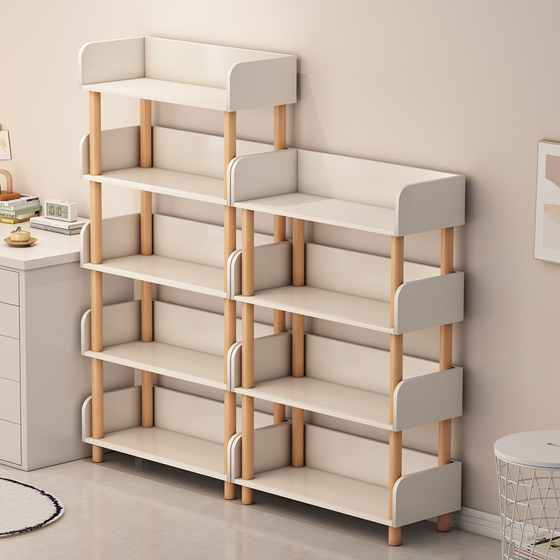Junto al escritorio, estante para estanterías de celebridades de Internet, estante de almacenamiento de libros de varias capas, estantería de combinación de hogar moderna simple