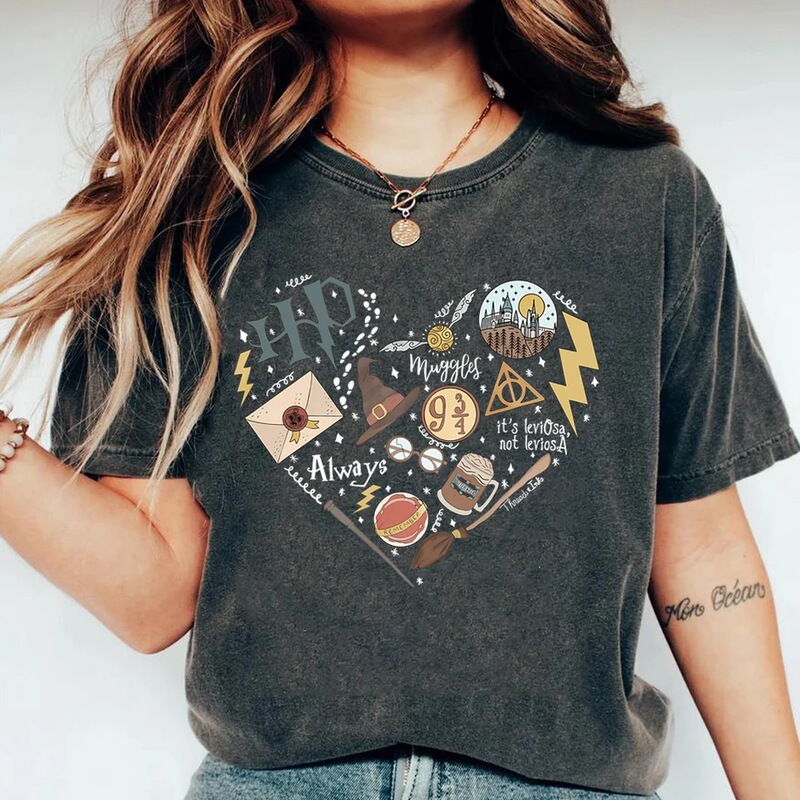 Hp Magic Movie Inspired Shirt Magic School Castle T-Shirt 9 3/4 Magical World T-Shirt Universal Fit Hp Magic Movie Inspired Shirt Magic School Castle T-Shirt 9 3/4 Magical World T-Shirt Universal Fit