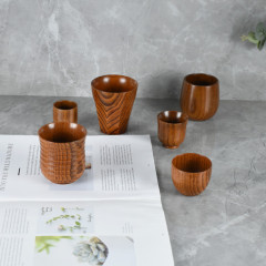 日式天然酸棗木杯子 復古清酒杯茶杯實木製作家用杯 批發