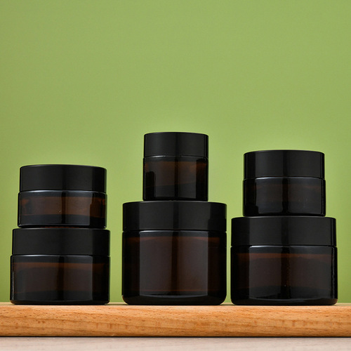 10g brown glass cream bottle, brown light-proof cosmetic bottle, 100g eye cream bottle, face cream bottle, empty bottle