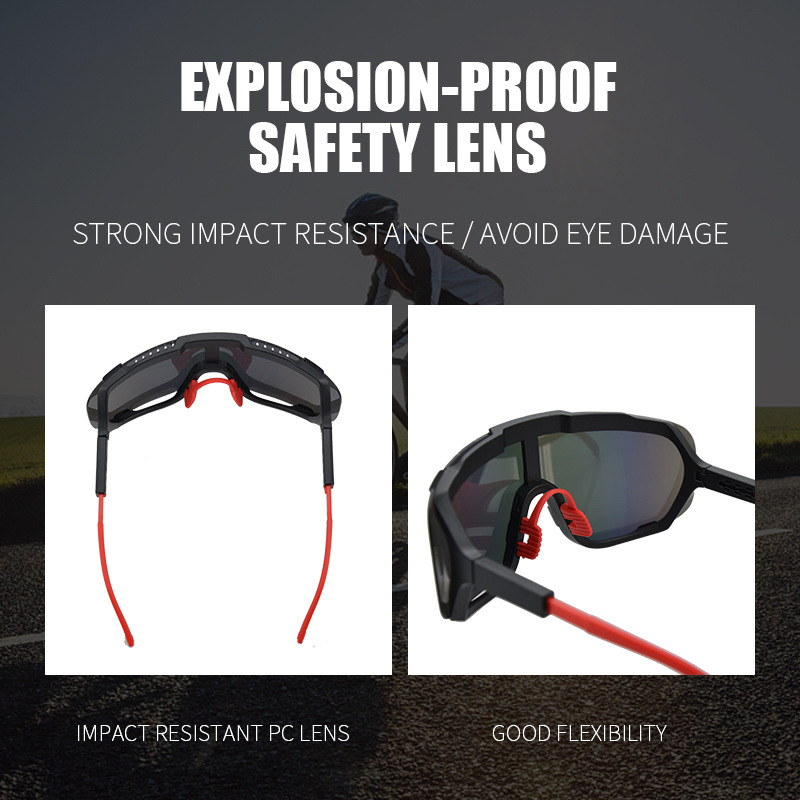 Lunettes de cyclisme, lunettes de soleil d'extérieur, verres intégrés sans cadre, lunettes de sport pour véhicules tout-terrain de montagne_voghion.com