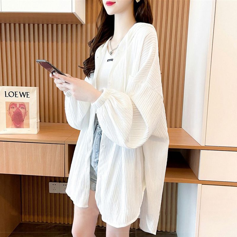 2025 Summer Korean Style New Niche All-match Thin Breathable Sunscreen Shirt Hooded Jacket