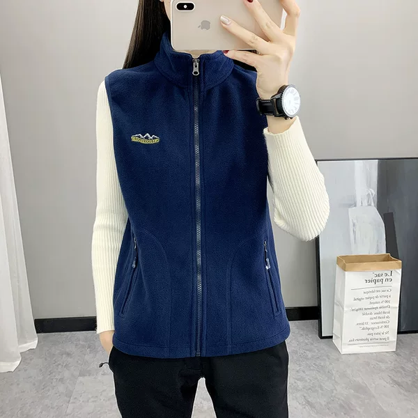 Manufacturer Wholesale Fleece Vest for Men and Women Large Size Thickened Double-Sided Polar Fleece Vest for Couples Warm Four-Way Elastic Vest