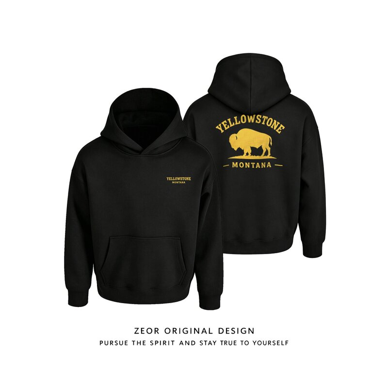 Men's air-layer hooded sweatshirt for spring, autumn, and winter, fleece-lined and thickened, American-style printed, trendy, versatile, loose-fitting, heavyweight hoodie Men's air-layer hooded sweatshirt for spring, autumn, and winter, fleece-lined and thickened, American-style printed, trendy, versatile, loose-fitting, heavyweight hoodie
