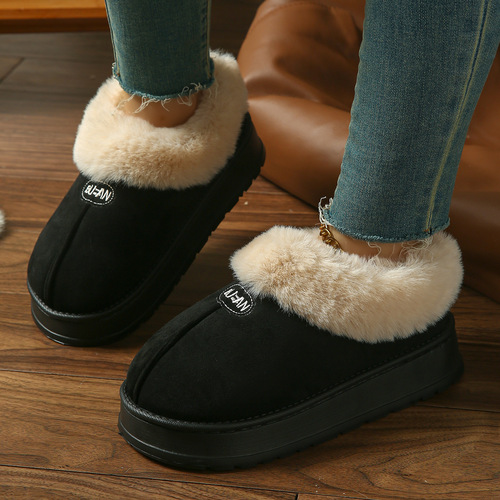 Factory Direct Supply Cross-Border Dropshipping Men and Women Snow Boots for Autumn and Winter Home Use Plush Cotton Shoes Wholesale Small Order Customization