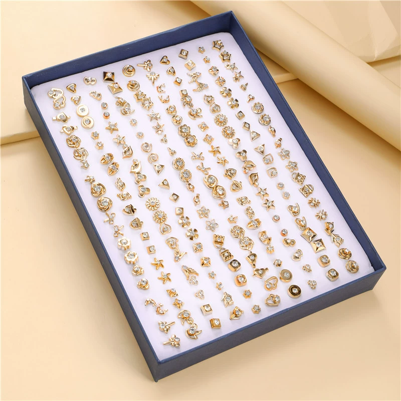Д Earrings, fashionable lanyard holder, 100 pair, Korean style, simple and elegant design