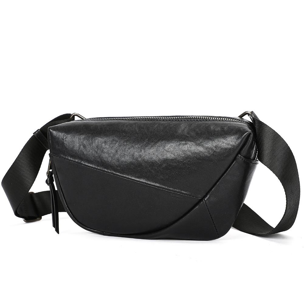 Túi đeo chéo nam da bò vintage phong cách saddle bag nhỏ gọn — Đen, Nâu cà phê xước, Cà phê, Nâu đậm