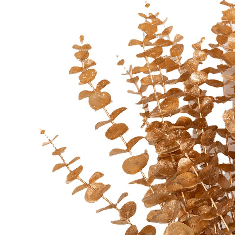 Yilun Golden Artificial Flower Ginkgo Leaf Eucalyptus Gold Leaf Christmas Flower Decoration New Year's Eve Flower New Year's Blessing Bucket Flower Arrangement Yilun Golden Artificial Flower Ginkgo Leaf Eucalyptus Gold Leaf Christmas Flower Decoration New Year's Eve Flower New Year's Blessing Bucket Flower Arrangement