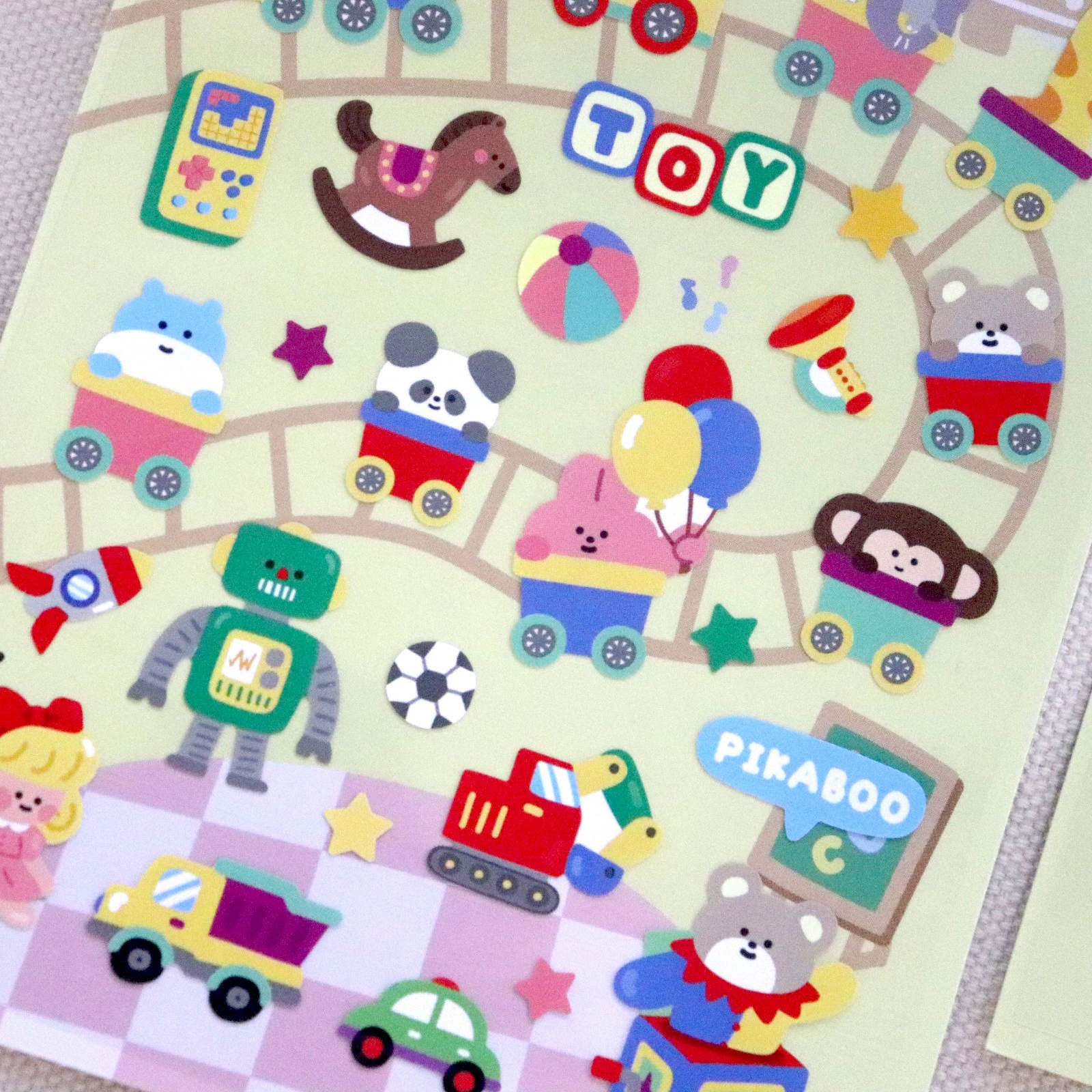 Кросс-бордер Южная Корея BONITO Игрушки Мир B6058 Paper B6129 Bubble Cute Bear Decoration Handbook stickers