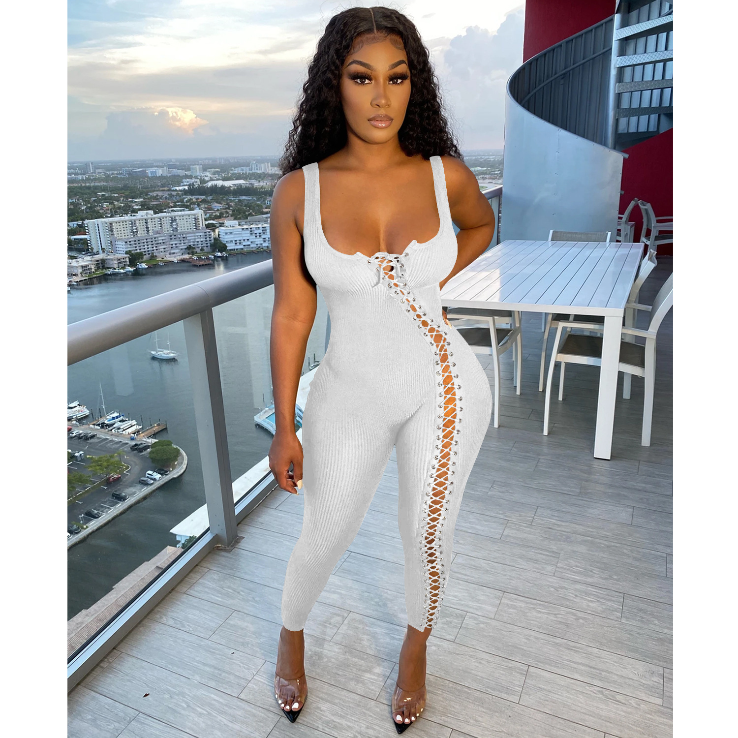 C5245 Amazon AliExpress Ebay Europa y América de moda de mujer verano nuevo sexy correa hueco junk