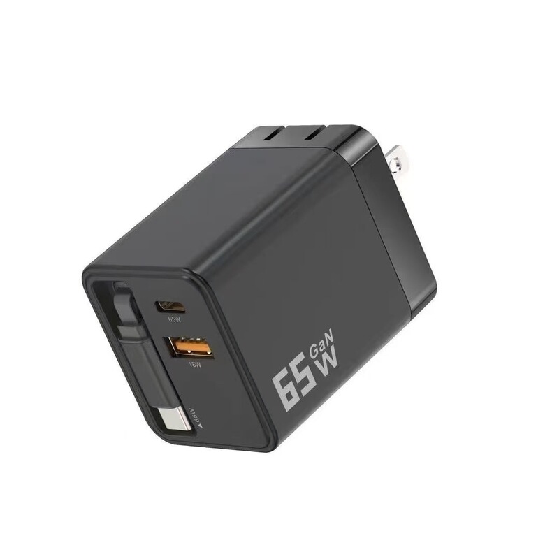 PD65Wストレッチライン充电ヘッド65W伸缩ラインA C充电器TYPE-C 65W二口ワイヤーアダプタ付き|undefined