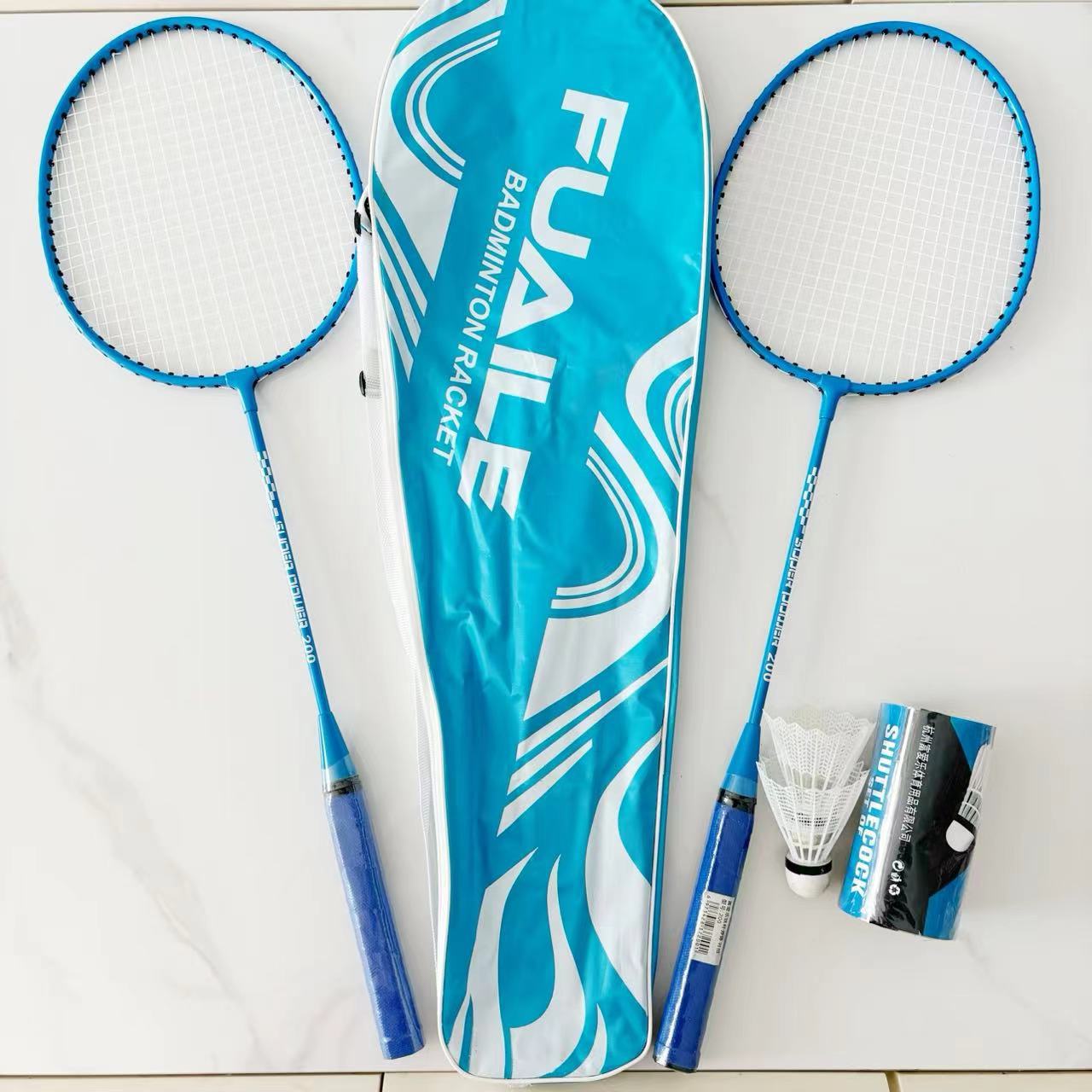 Raqueta de bádminton total para estudiantes, adulto integrado, aleación de hierro dividida, aleación de aluminio, fibra, pluma, raqueta de lana de doble raqueta