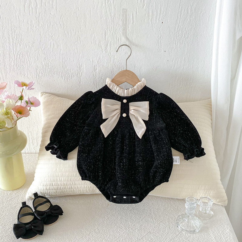 婴儿衣服春秋装连体衣女宝宝超萌满月公主哈衣百日宴包屁衣爬爬服|undefined