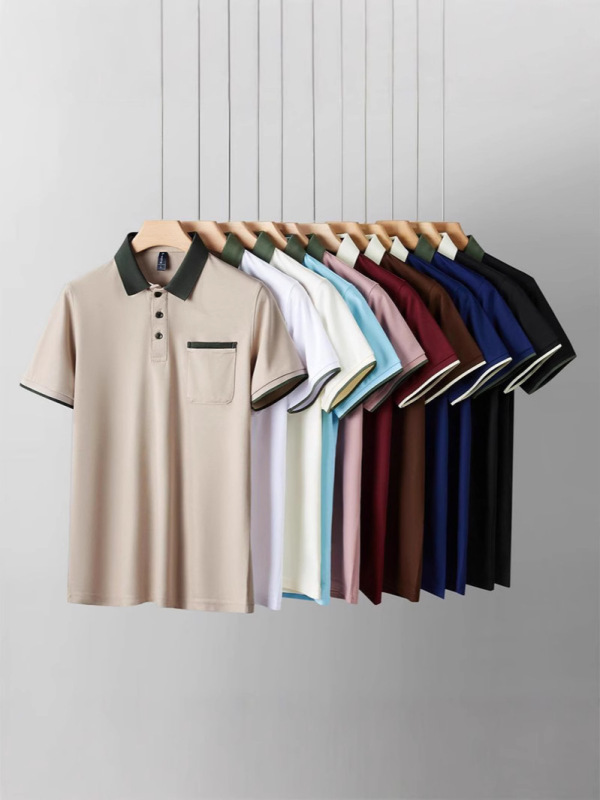 拼色翻领文化衫衫工作服定制polo衫餐饮工作服定制印logo印字图芳|undefined