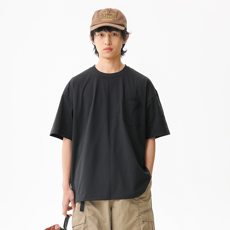 Black Fleet Lightweight Unisex Round-Neck Quick-Drying Sports Antibacterial Functional Moisture-Wicking Outdoor Short T-Shirt